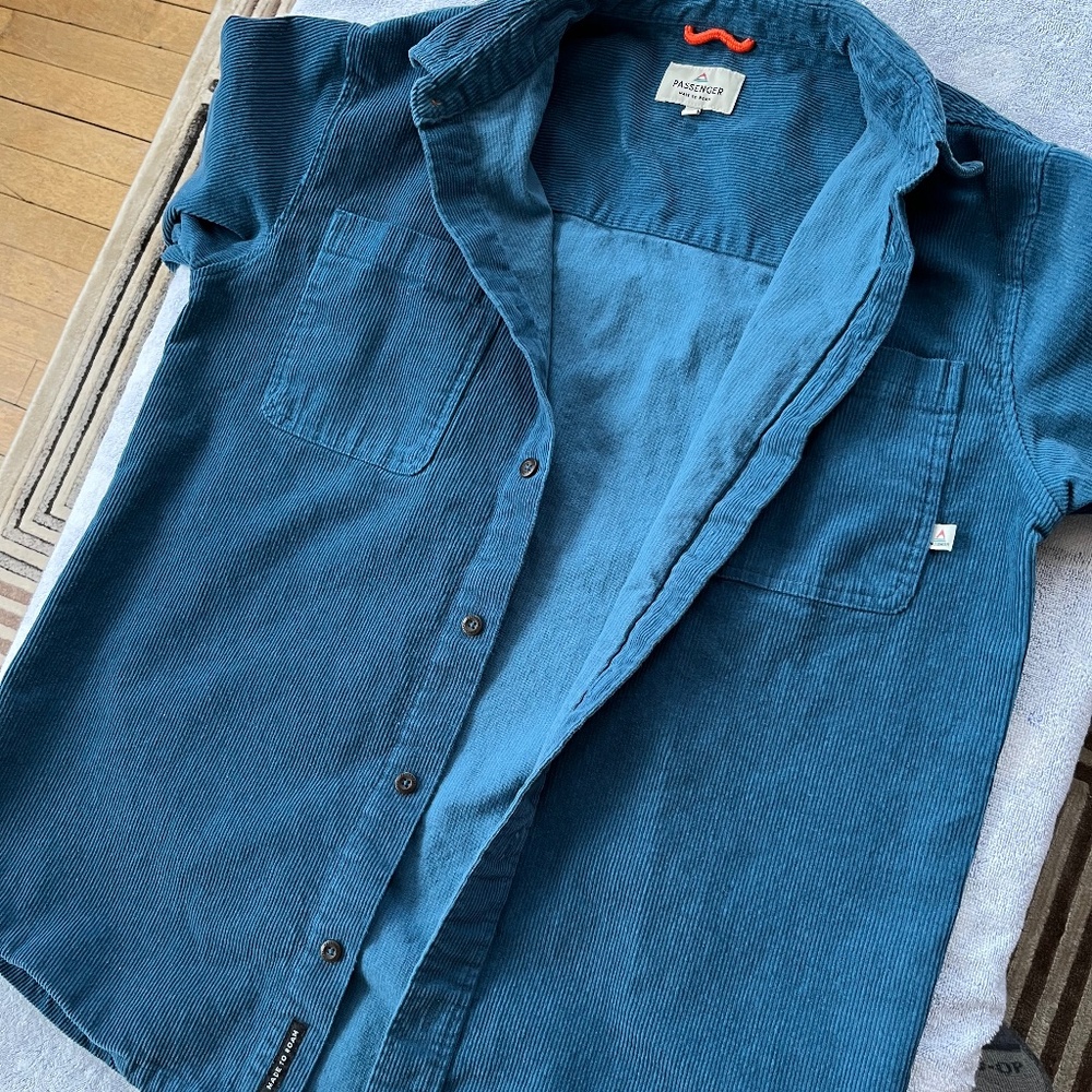 Backcountry Cord Long Sleeve Shirt - Blue Steel - M